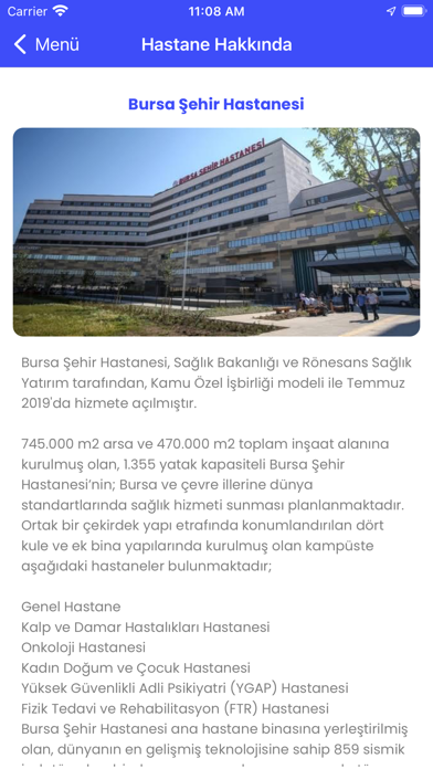 Bursa Şehir Hastanesi (BSH) Screenshot