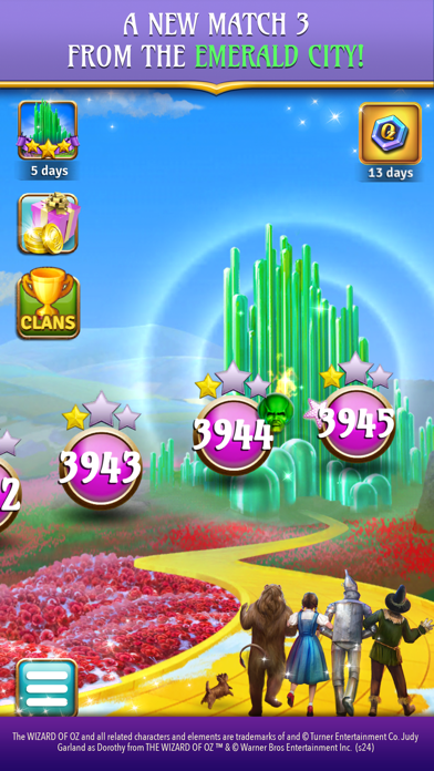 The Wizard of Oz Magic Match 3 Screenshot