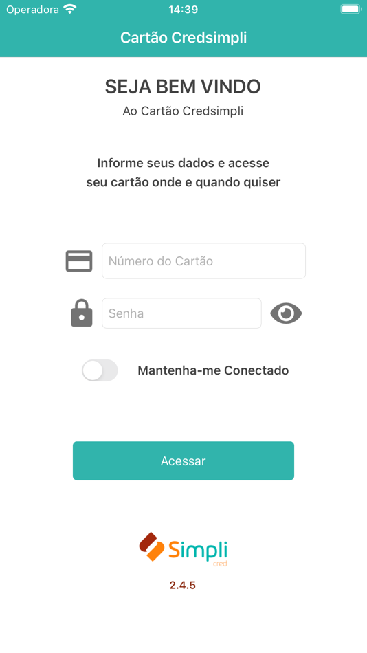 #1. Cartão Credsimpli (iOS) Av: Algorix Sistemas de Informática