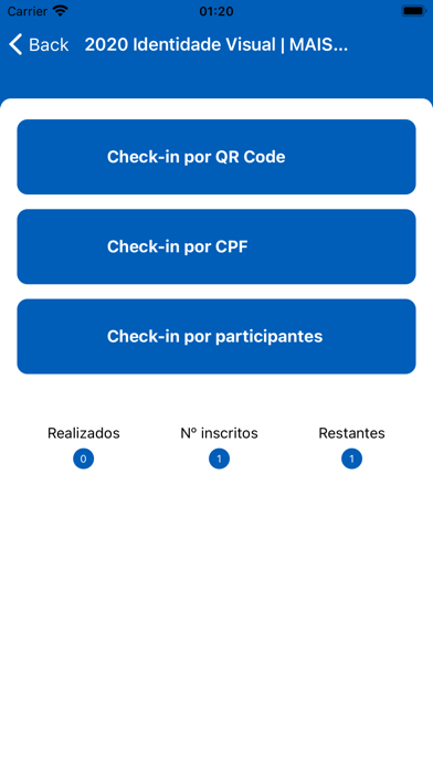 Check-in Sebrae-MG Screenshot