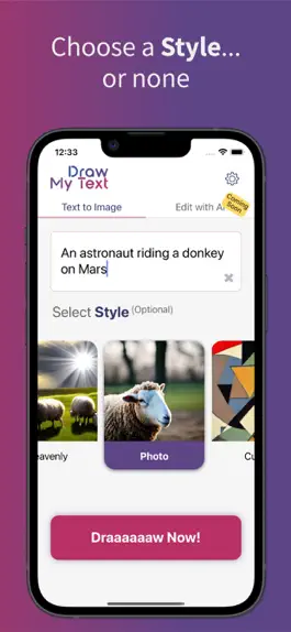 Game screenshot DrawMyText - AI Image Creator apk