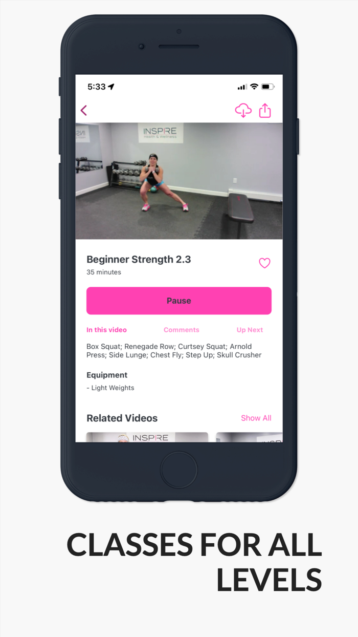 Inspire Fitness - Workout App