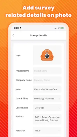 Game screenshot Survey Cam: Geotag & timestamp hack