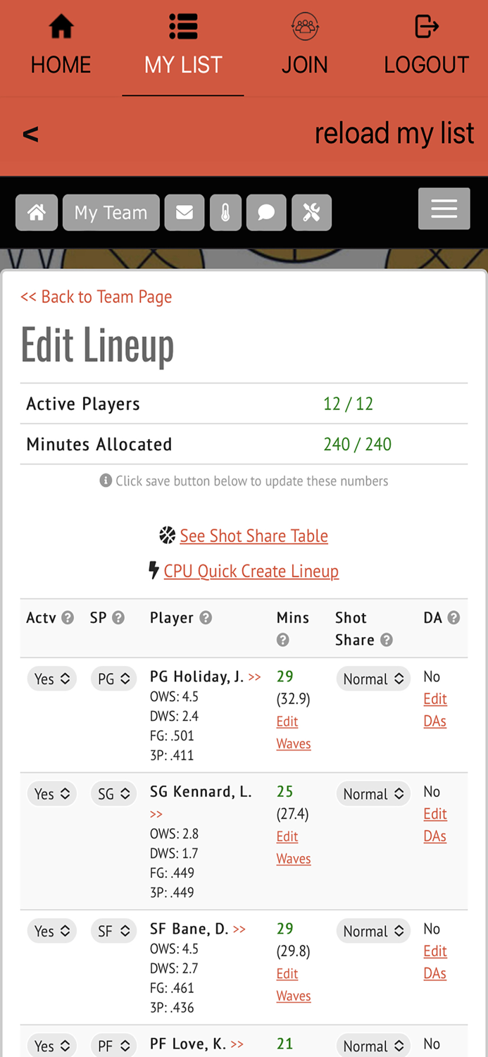 Basketball Sim Leagues