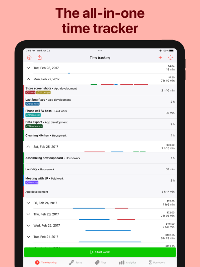 WorkingHours • Time Tracking