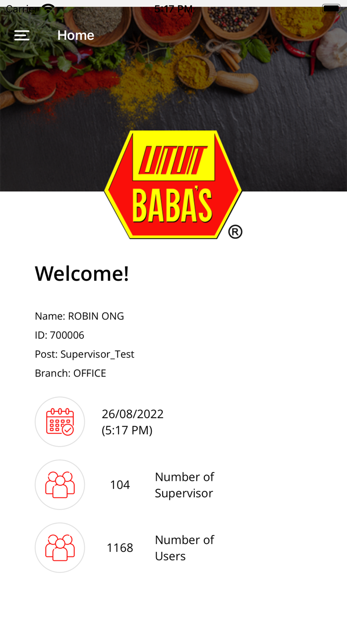 Babas Attendance Clocking