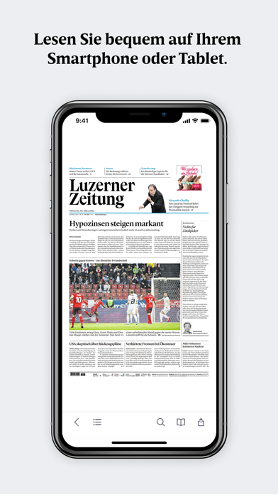 Luzerner Zeitung E-Paper Screenshot