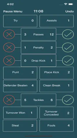 Game screenshot Rugby StatKeeper apk