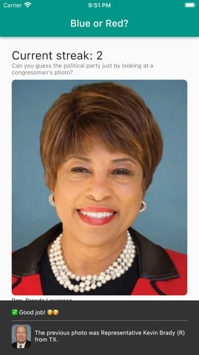 Democrat or Republican? Screenshot