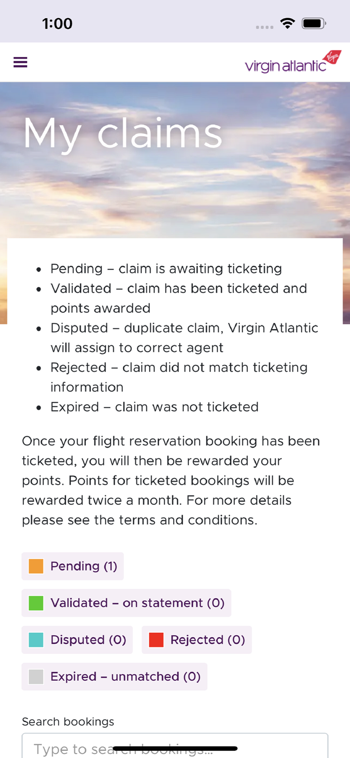 Virgin Atlantic Sky High Club