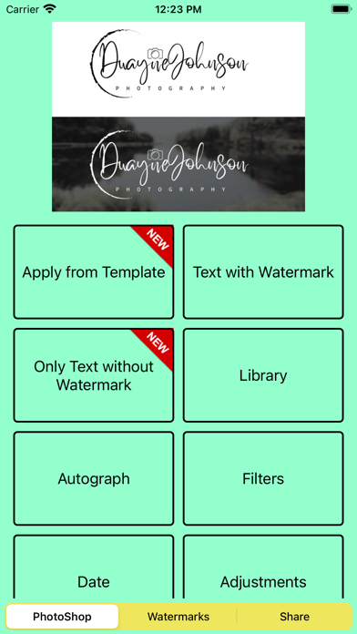 Add Watermark to Pics & Video Screenshot