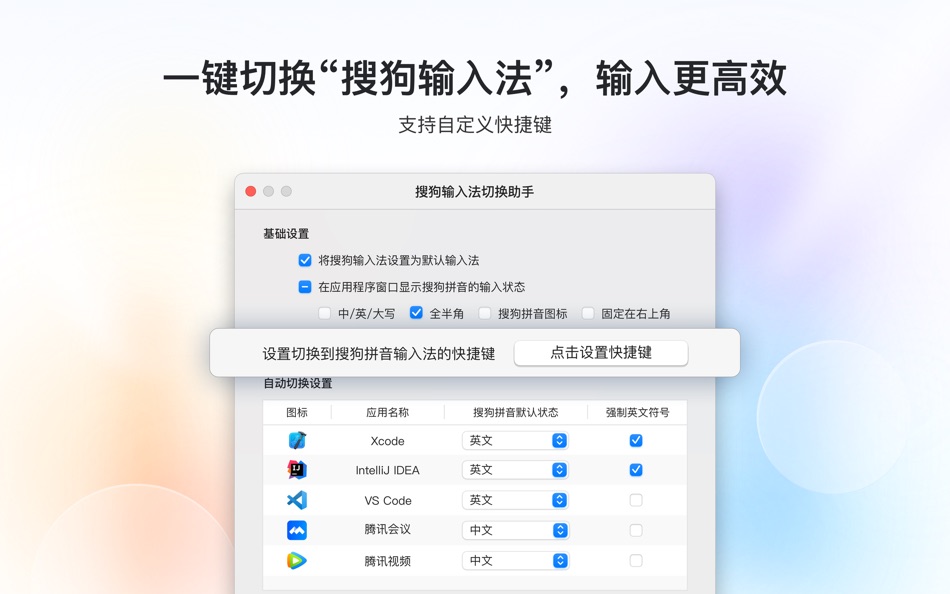 #2. 搜狗输入法切换助手 (macOS) 由: Beijing Sogou Technology Development Co.,Ltd.