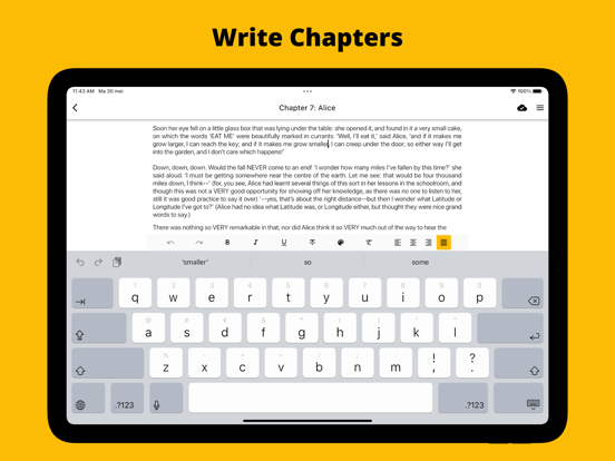 Fortelling - Writer Tools iPad screenshot 4 - Productivity app