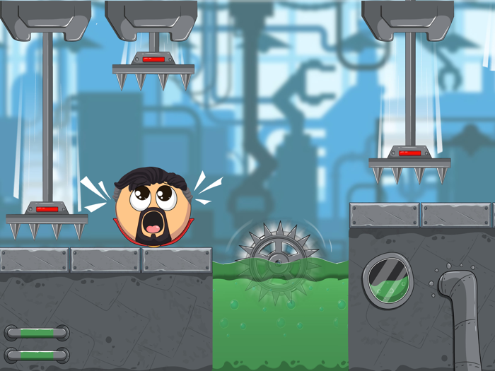 Red Roller Ball Adventure Game