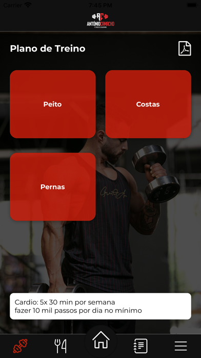 Antonio Camacho Fitness Coach Screenshot