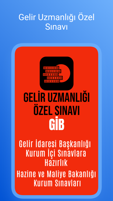 Gelir Uzmanlığı Özel Sınavı Screenshot