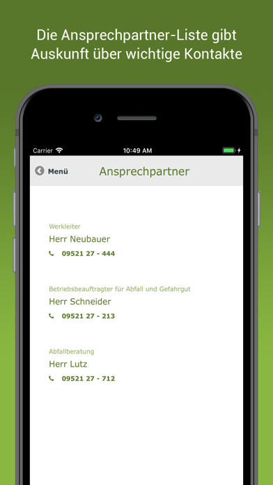 Haßberge Abfall-App Screenshot