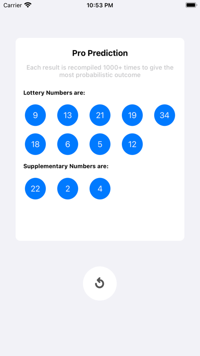 Lottery Number Generator (AI) Screenshot