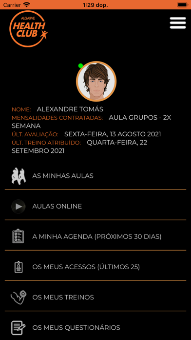 Algarve Health Club Screenshot