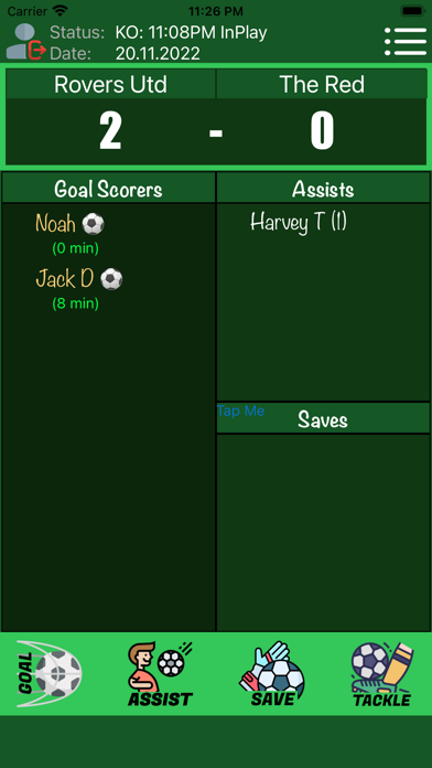 Grassroots Football Scorer Screenshot