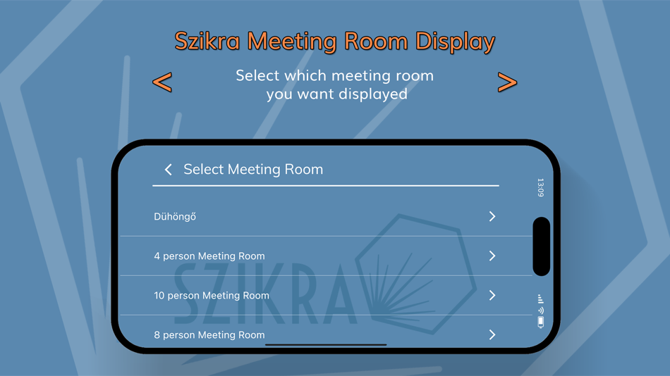 #3. Szikra Meeting Room Display (iOS) Ved: TnDtech Kft.