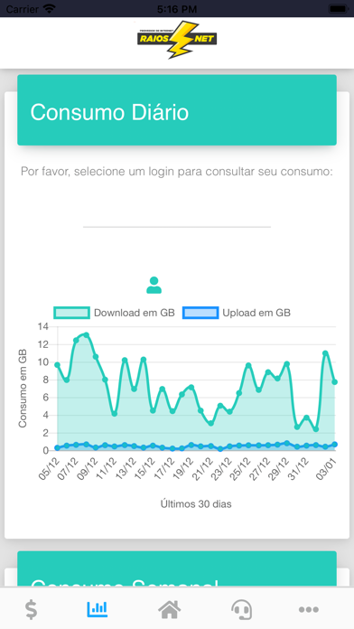 Raios Net Central do Assinante Screenshot