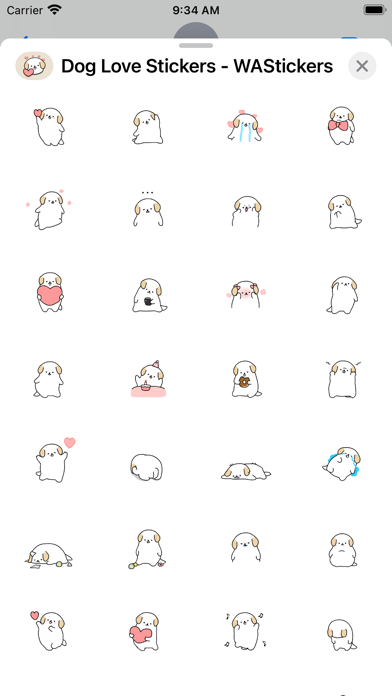 Dog Love Stickers - WASticker Screenshot