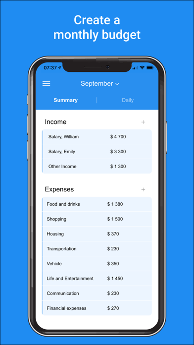 Feasy:family budget Screenshot