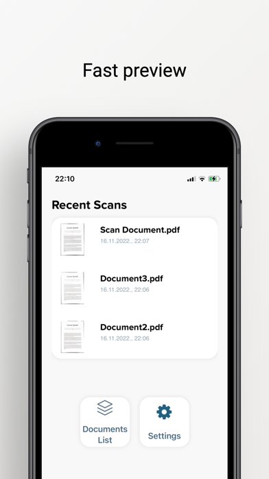 Scan Document: PDF & share Screenshot