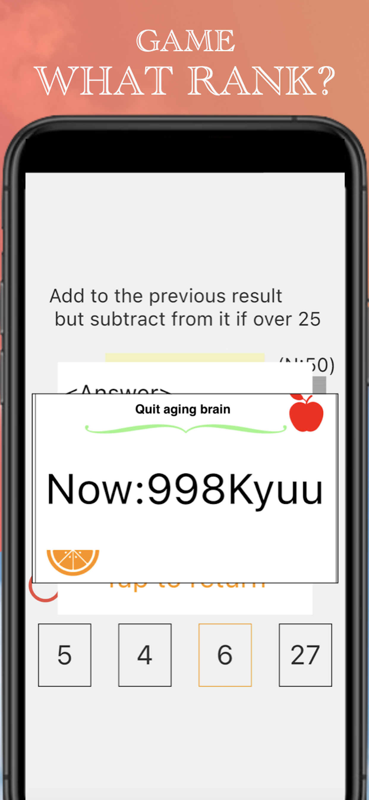 Senior brain: Game for seniors