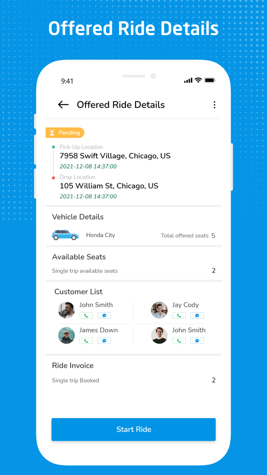 #6. Fox CarPool (iOS) 由: White Label Fox Private Limited
