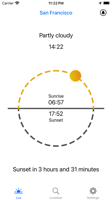 Screenshot #1 pour Lux Lever et coucher de soleil