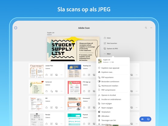Adobe Scan: PDF- & OCR-scanner iPad app afbeelding 2