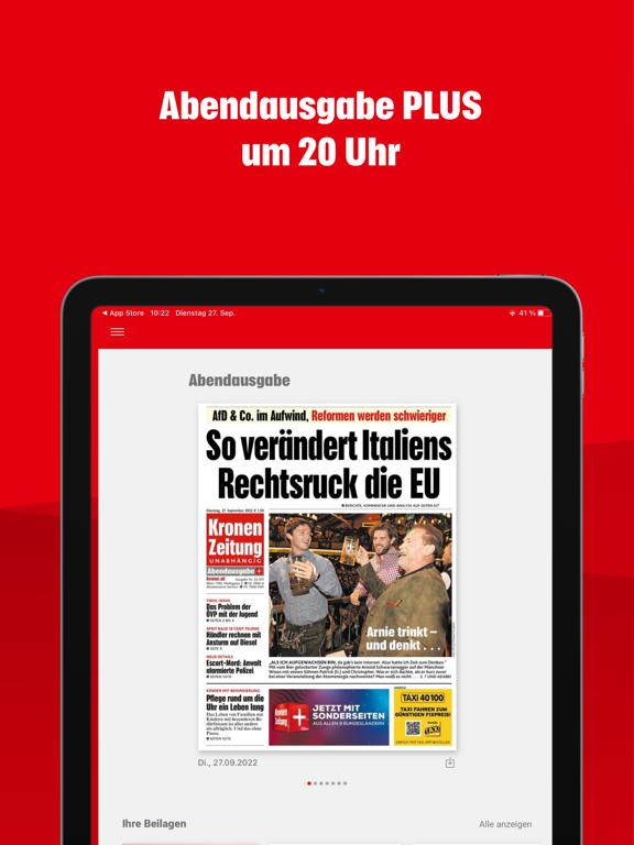 Krone ePaper iPad screenshot 5 - News app