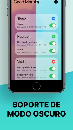 Captura de pantalla de Fitbit Versa Sync To Health en iPhone 5