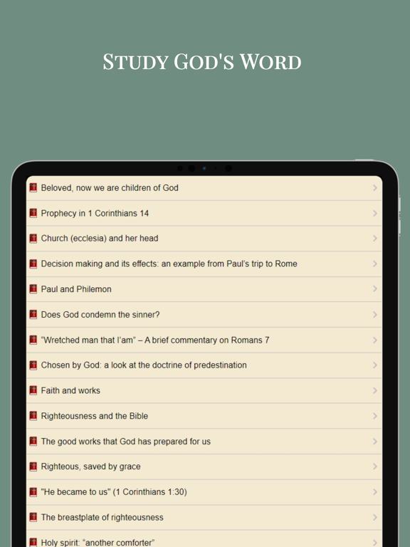 Bible Studies in Depth iPad screenshot 3 - Reference app
