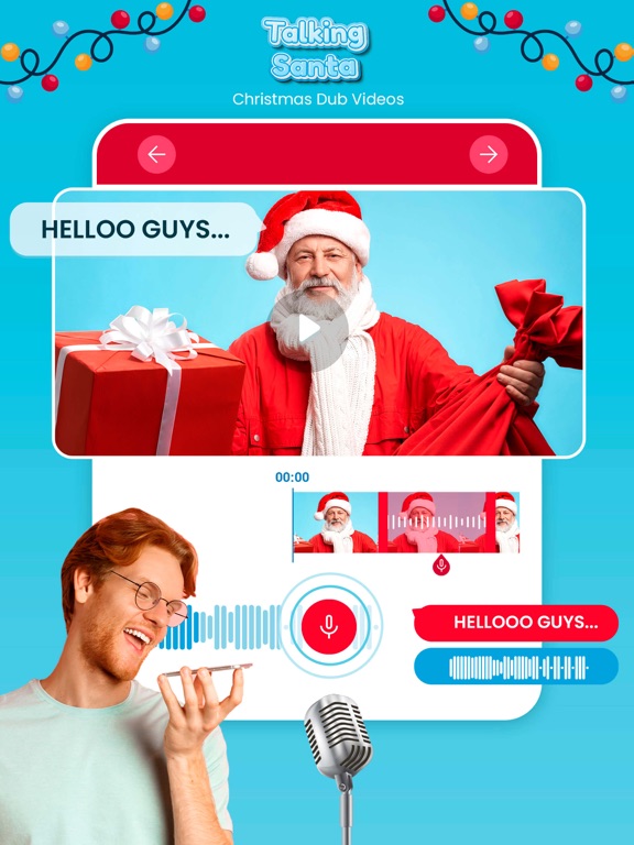 Talking Santa-Xmas Dub Videos iPad screenshot 1 - Entertainment app