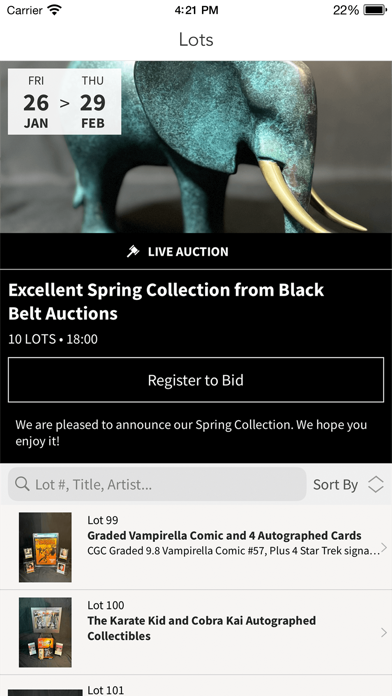 Black Belt Auctions Screenshot