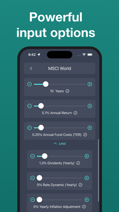 Savings Plan Calculator ETF Screenshot