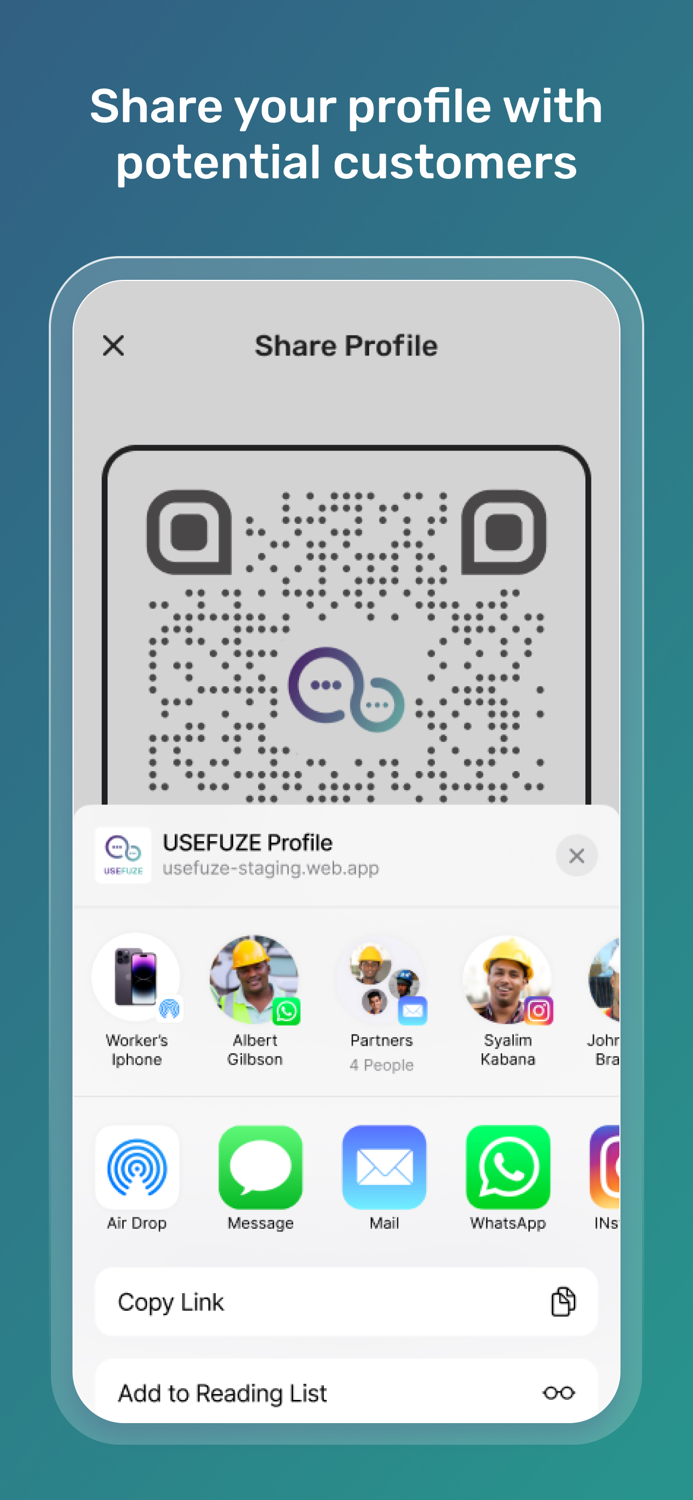 USEFUZE App for Contractors