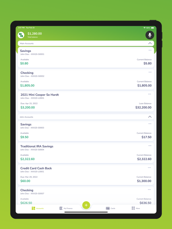 University of Hawaii FCU iPad screenshot 2 - Finance app