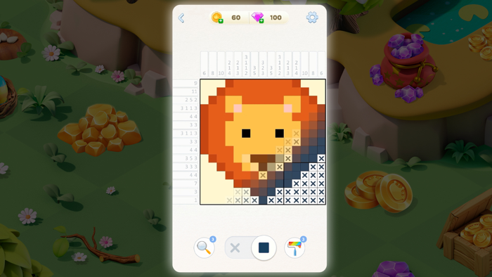 Nonogram puzzle - elf island