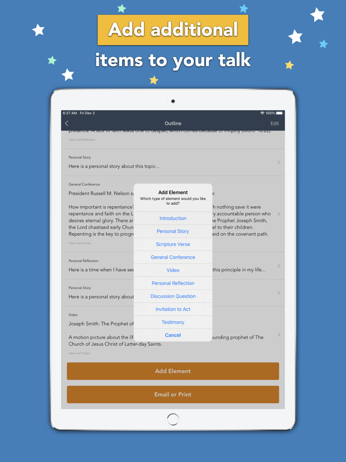 LDS Talk and Lesson Generator