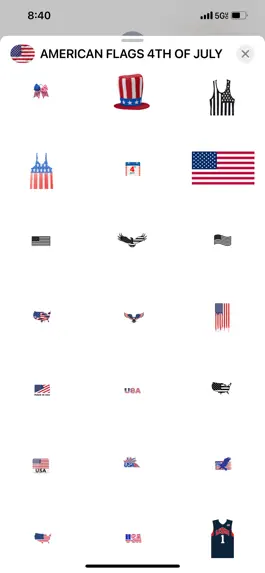 Game screenshot AMERICAN FLAGS JULY 4 Stickers mod apk