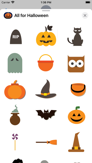 Halloween stuff stickers emoji Screenshot