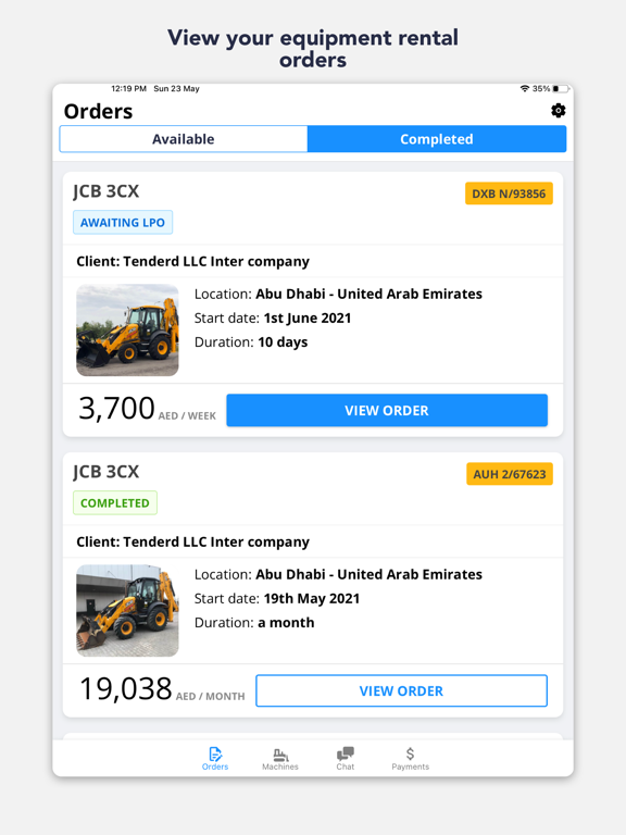 Tenderd Track iPad screenshot 4 - Business app