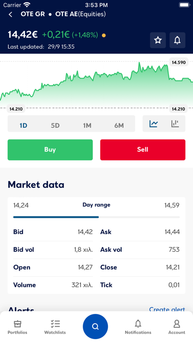 Eurobank Trader App Screenshot