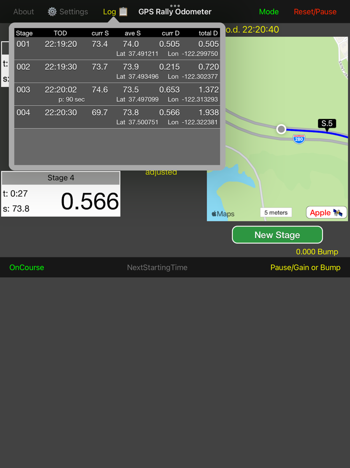 GPS Rally Odometer