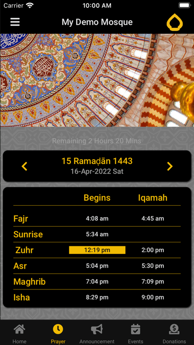 Mosque Assistant Screenshot