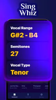 sing whiz - vocal range test iphone screenshot 2